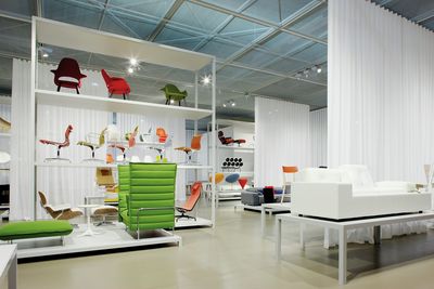 Verhojärjestelmät, Colorama 1, Room shot "Vitra Booth"